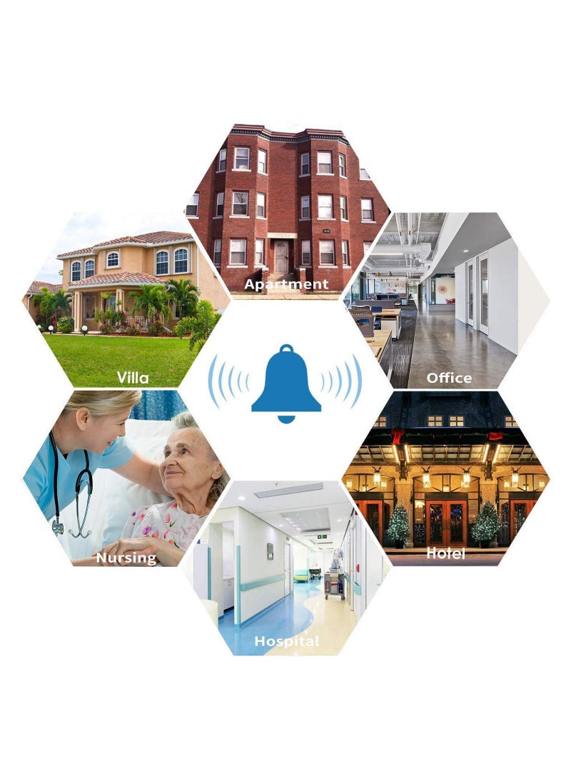 Wireless Door bell, Thermometer, Waterproof Chime Kit with Range, Loud Volume and LED display for Home, Office  - Image 5
