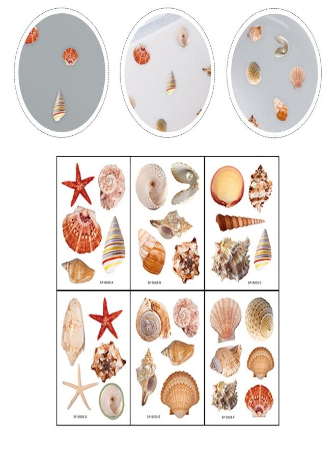 TOPBATHY 6 Sheets Bathtub Non Slip Stickers, Sea Shell Anti Skid Tub Stickers for Bathroom Shower Treads Adhesive Appliques Steps - Image 5