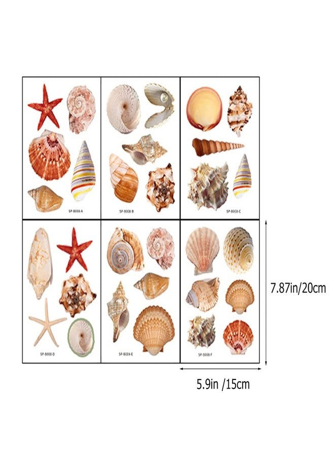 TOPBATHY 6 Sheets Bathtub Non Slip Stickers, Sea Shell Anti Skid Tub Stickers for Bathroom Shower Treads Adhesive Appliques Steps - Image 4