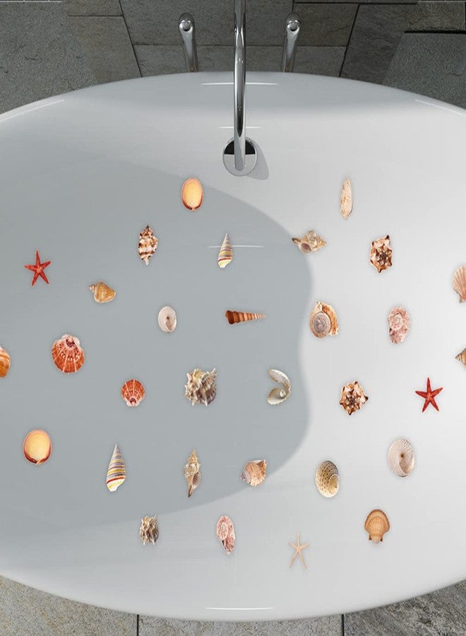 TOPBATHY 6 Sheets Bathtub Non Slip Stickers, Sea Shell Anti Skid Tub Stickers for Bathroom Shower Treads Adhesive Appliques Steps - Image 3