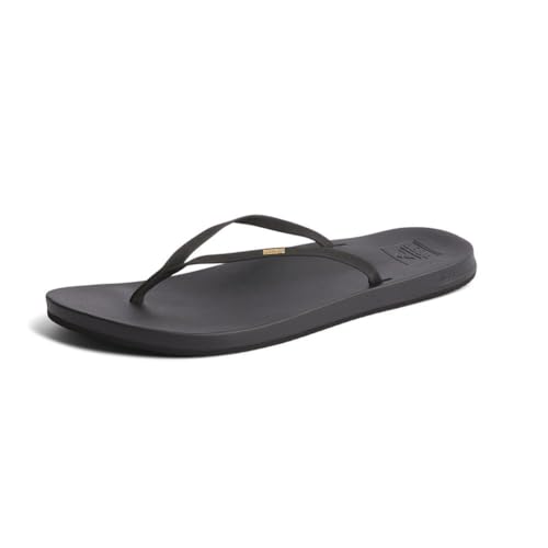 REEF Womens Sandals, Cushion Slim, Black, 8 - Image 1