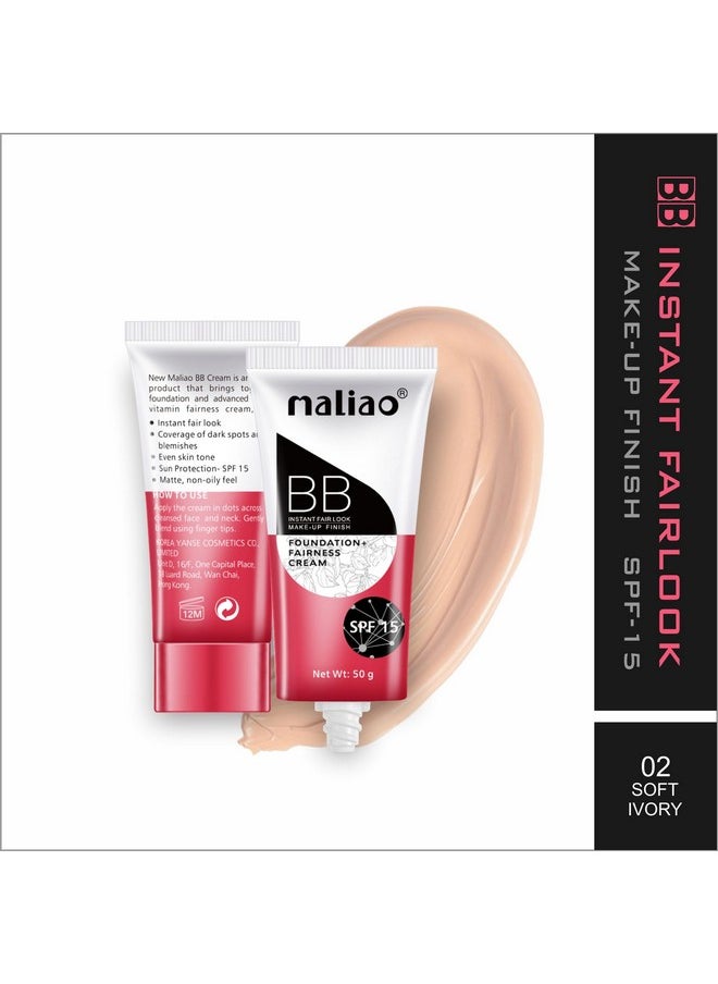 maliao - Bb Foundation + Fairness Cream - Instant Fair Look (02) | Full Coverage | Matte Finish - Image 1