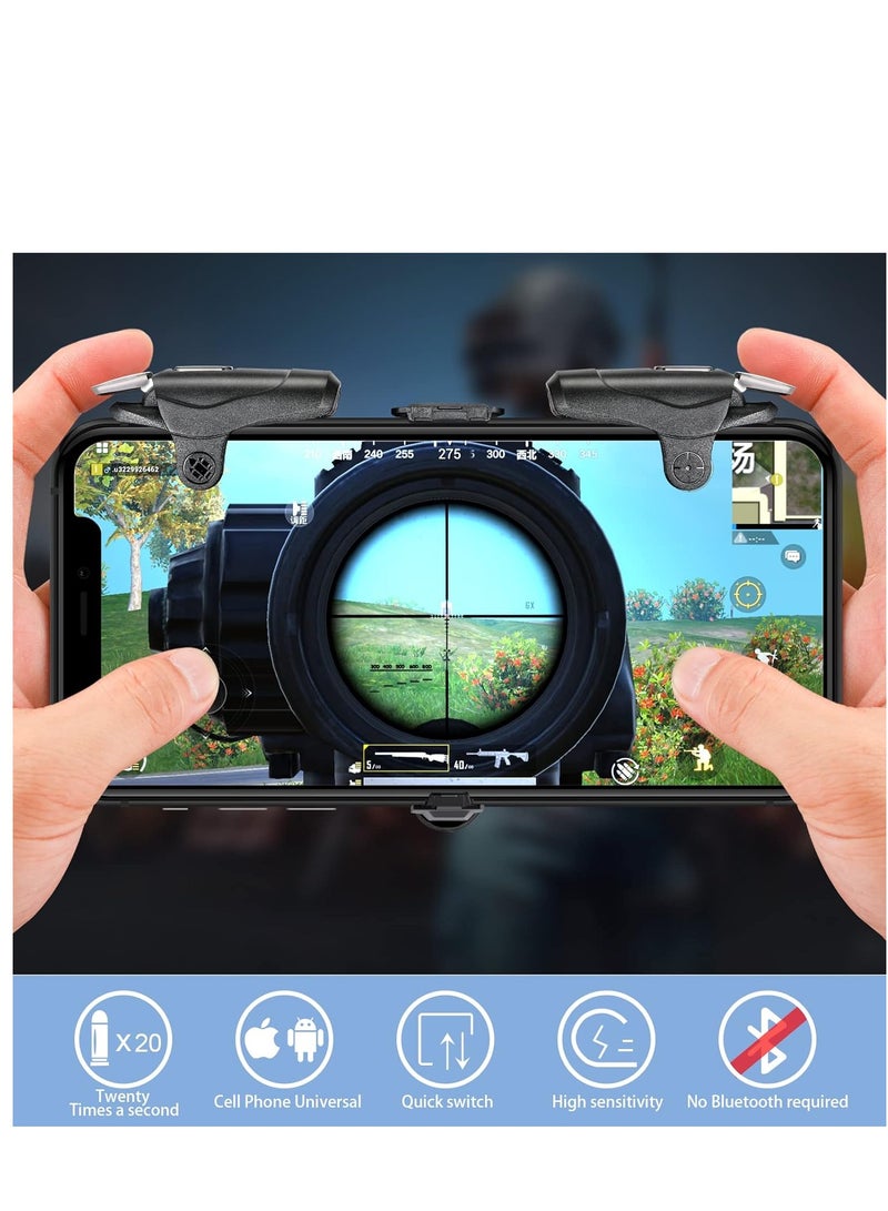 PUBG Trigger PUBG Mobile Controller Shooting Triggers Auto High Frequency Click with Joystick Gamepad for Mobile Phone Game Controller Up of Duty Compatible for Android iOS