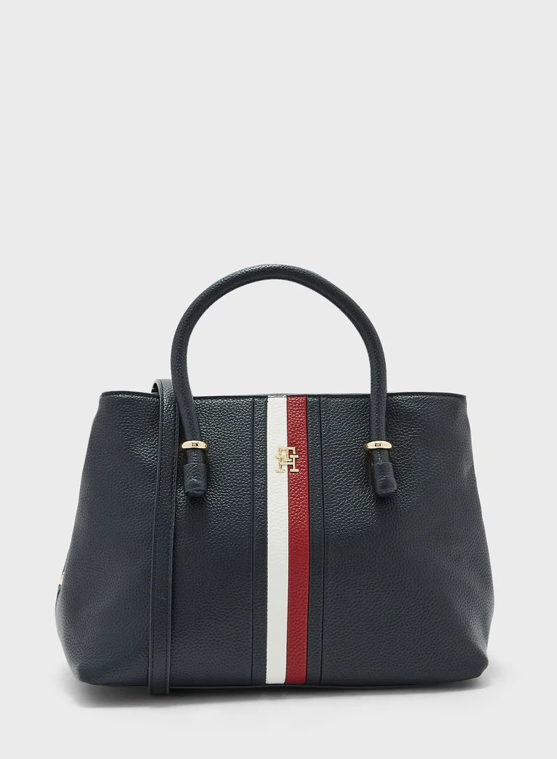 TOMMY HILFIGER Emblem Top Handle Satchel
