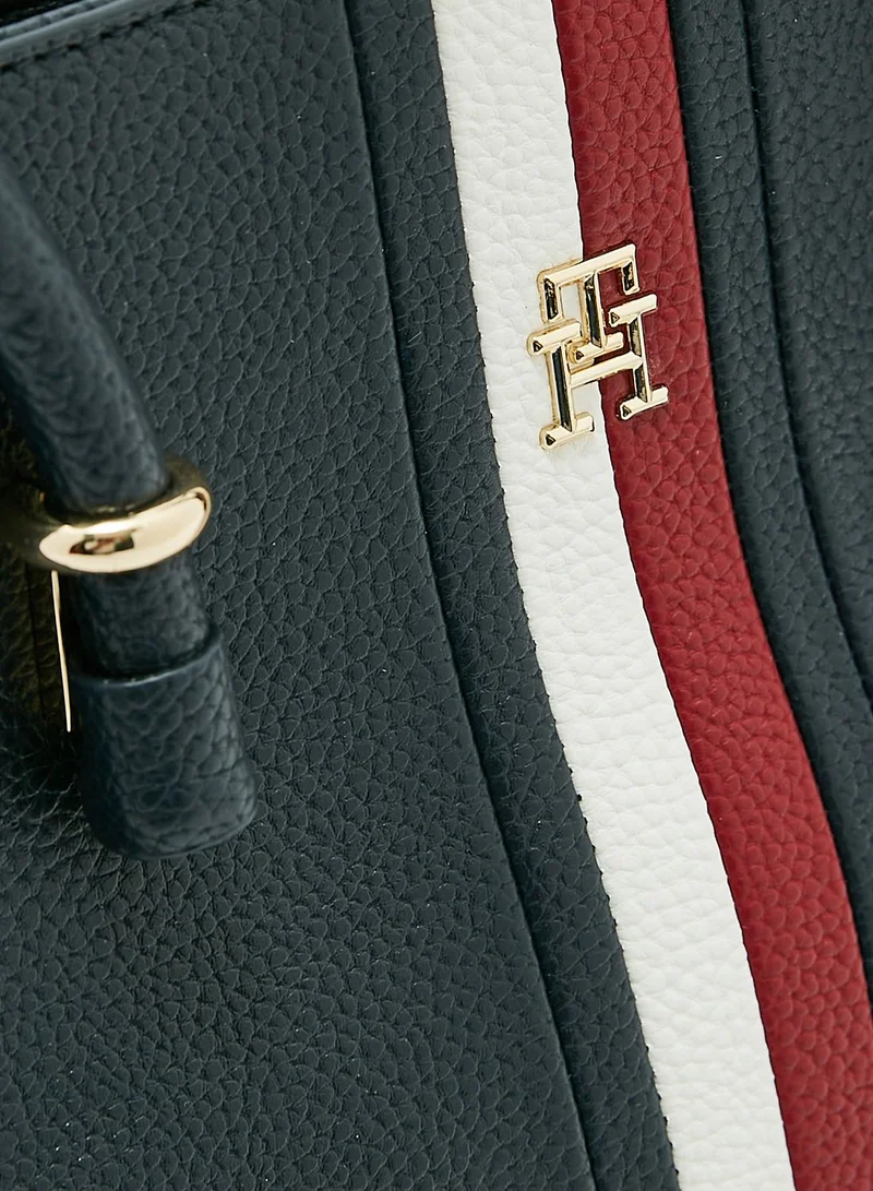 TOMMY HILFIGER Emblem Top Handle Satchel