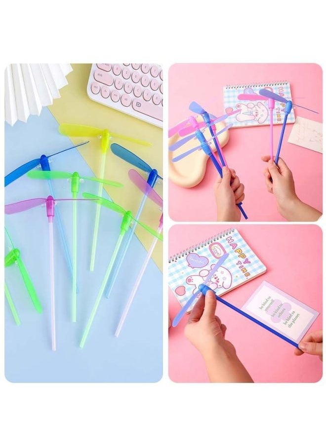 Generic - Bamboo Dragonfly Flying Fairy Children's Luminous Rotating Bamboo Dragonfly Post-80S Nostalgic Night Market Stall Luminous Toy Wholesale-Color:High Quality Luminous Bamboo Dragonfly-Specification:Loss Impulse: High-quality Model [pack Of 20] Random Colors - Image 1
