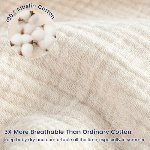 PHF Soft Muslin Cotton Baby Sleep Sack 12-18 Months, 2 Pack 100% Cotton Sleeping Bag for Summer, 0.5 TOG Baby Wearable Blankets with 2-Way Zipper, Baby Sleep Sacks for Newborn Infant, Woodland - Image 4