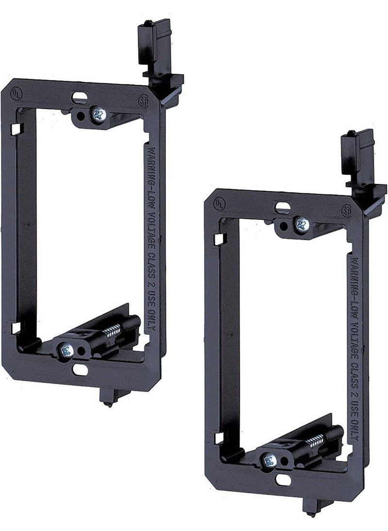 iMBAPrice iMBAPrice LV12PK Single Gang 1Gang Low Voltage Mounting Bracket  Black Pack of 2  - Image 1