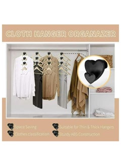 Generic R&J Space Saving Hanger Extender Closet Organizer - Ultra Premium Hanger Hooks Triple Closet Space 12 PC Value Pack -Clothes Hanger Connector Hooks  - Image 3