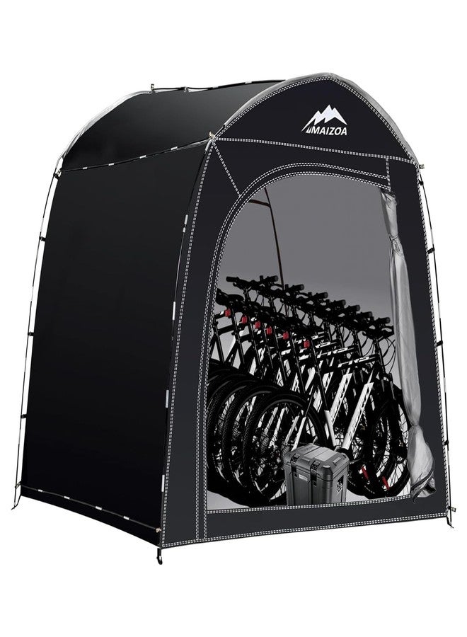 MAIZOA خيمة تخزين الدراجات من مايزوا، 98 × 59 × 79 بوصة، خيمة تخزين خارجية محمولة، مصنوعة من قماش أكسفورد 210D مقاوم للماء حتى 4000 مم، مناسبة لتخزين الدراجات الهوائية والنارية وأدوات الحدائق وجزّازة العشب - Image 1