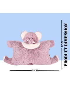 Besties BESTIES Premium Fur Elephant Soft Toy Cum Pillow Marron - Height 45 cm  - Image 4