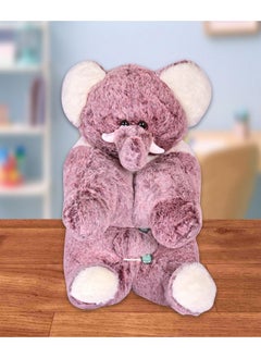 Besties BESTIES Premium Fur Elephant Soft Toy Cum Pillow Marron - Height 45 cm  - Image 1