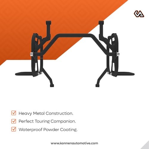 KONNEN 3 in 1 Saddle Stays with Jerry Can Holder and Bag Holder Compatible with Honda H’Ness CB350 (Black) (Set of 1) - Image 3