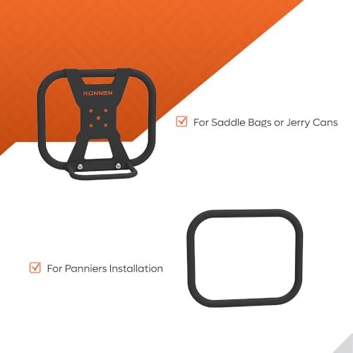 KONNEN 3 in 1 Saddle Stays with Jerry Can Holder and Bag Holder Compatible with Honda H’Ness CB350 (Black) (Set of 1) - Image 5