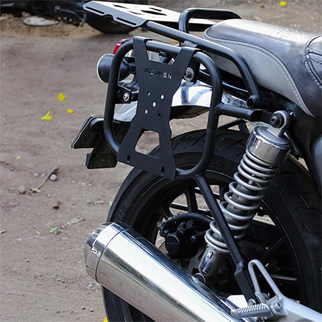 KONNEN 3 in 1 Saddle Stays with Jerry Can Holder and Bag Holder Compatible with Honda H’Ness CB350 (Black) (Set of 1) - Image 2