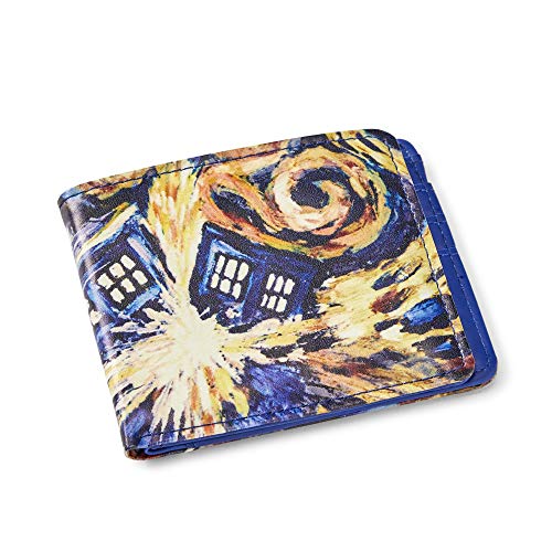 Underground Toys Doctor Who Bi-Fold Wallet Van Gogh Exploding TARDIS - Vinyl Men's Novelty Pocket Storage With Billfold, Card Slots & Clear ID Display - Features Bold Iconic Artwork Design - Bigger on the Inside! - Image 1