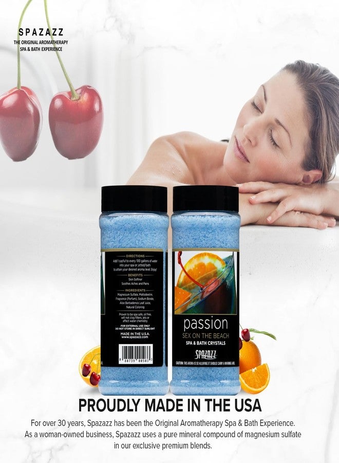 Spazazz Aromatherapy Spa & Hot Tub Bath Salt Crystals - 17 oz Set The Mood Sex On The Beach - Passion - Magnesium Sulfate Mineral & Epsom Salt and Bath Salt Scents & Fragrances - Image 4