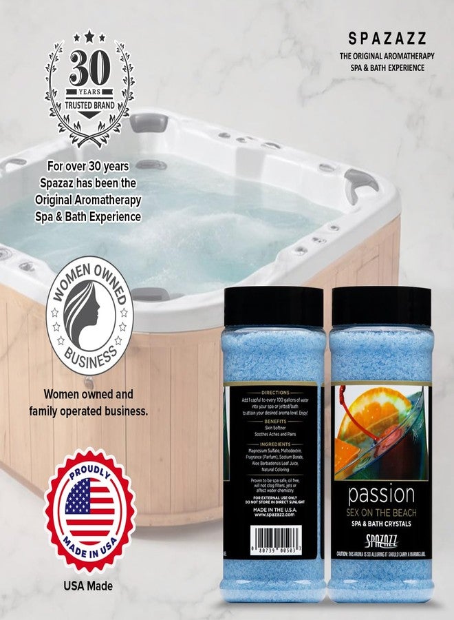 Spazazz Aromatherapy Spa & Hot Tub Bath Salt Crystals - 17 oz Set The Mood Sex On The Beach - Passion - Magnesium Sulfate Mineral & Epsom Salt and Bath Salt Scents & Fragrances - Image 5