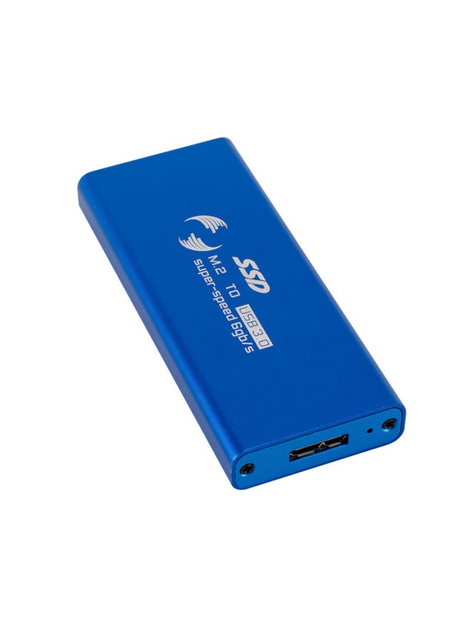 NGFF M.2 SSD Solid State Disk Adapter Box Aluminum Alloy M2 To USB3.0 Mobile Hard Disk Box Direct Sales-Color:Blue