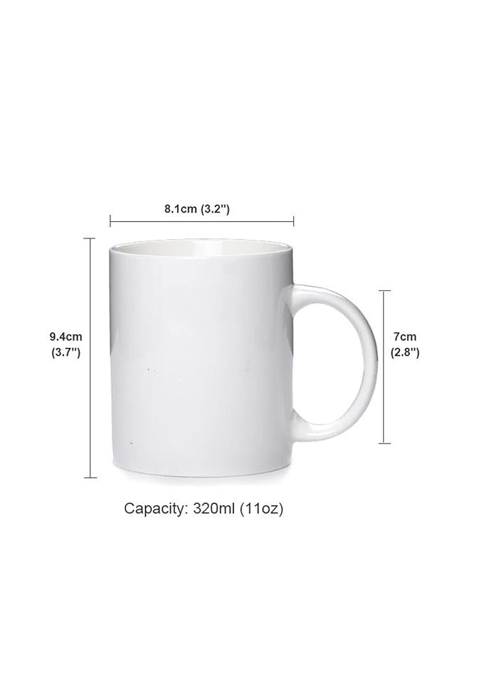 RYN® Ceramic Coffee Mug with Initial Design Printed Gift for Coffee and Tea Lovers 11 Oz  alphabet H - Image 4