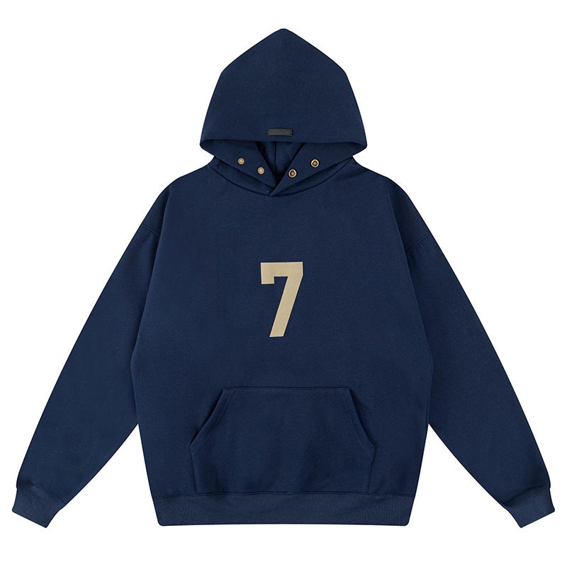 FOG ESSENTIALS Velvet 7 Hoodie Sweatshirt Royal Blue  - Image 1