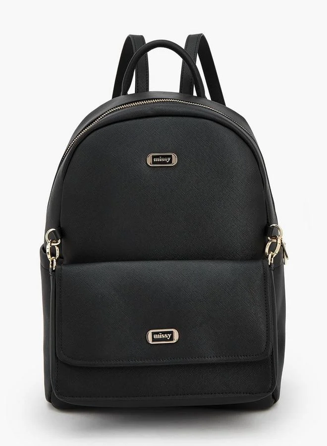 MISSY Solid Backpack With Adjustable Straps