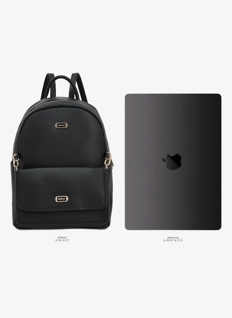 MISSY Solid Backpack With Adjustable Straps - Image 2