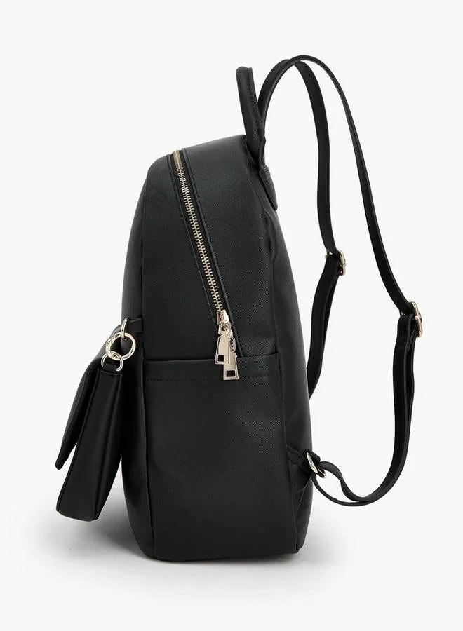 Missy BLACK Solid Backpack With Adjustable Straps  | Best Price UAE