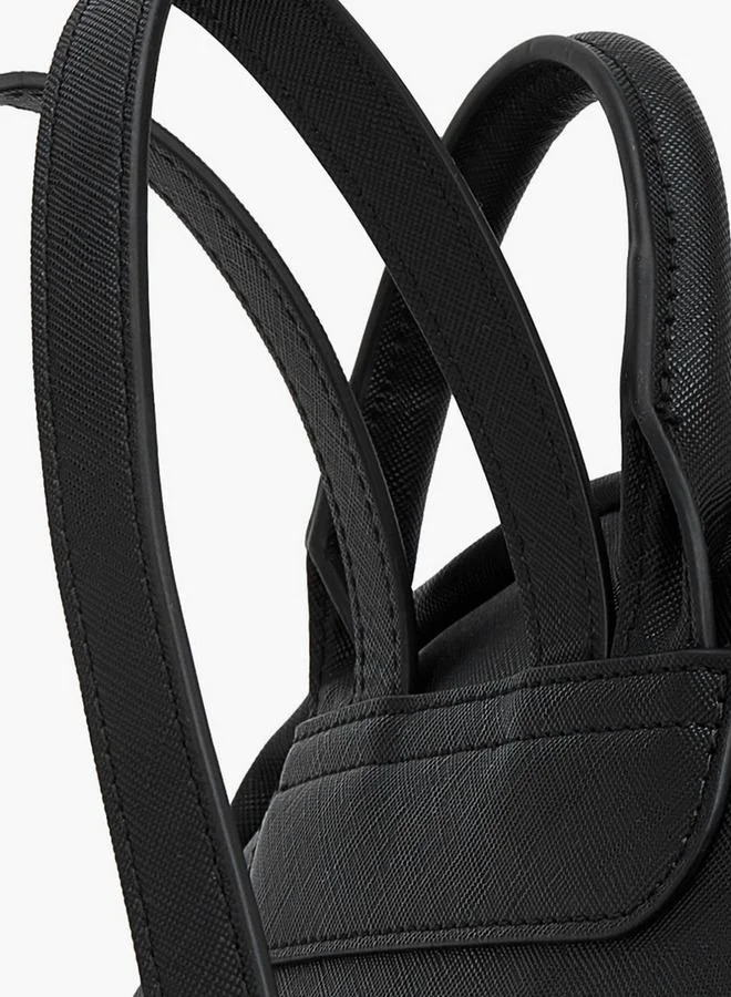 Missy BLACK Solid Backpack With Adjustable Straps  | Best Price UAE