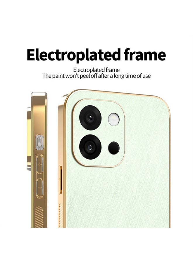 general Silicone Cases for OnePlus Nord 5 Cover, Slim Soft TPU Shockproof Phone Protective Shell Luxury Electroplated Silk Bamboo Pattern Wireless Charging - Image 3