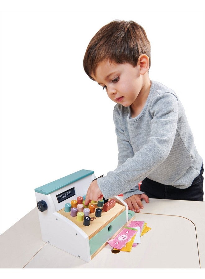 Tender Leaf Toys General Stores Till Comprehensive Wooden Shop Till Play Set With Scanner Inspires Creative And Imaginative Roleplay Age 3+ - Image 4