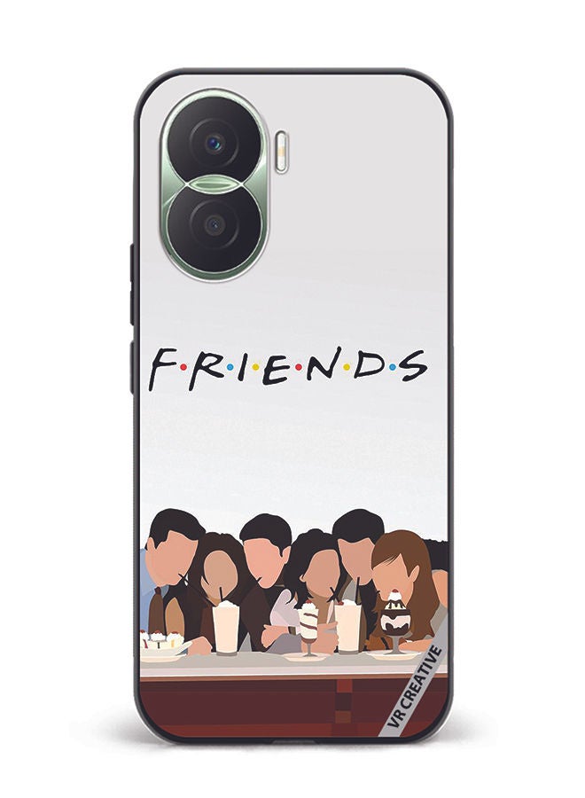 VR CREATIVE Protective Case Cover For Honor Play7T Pro Friends Design Multicolour - Image 1