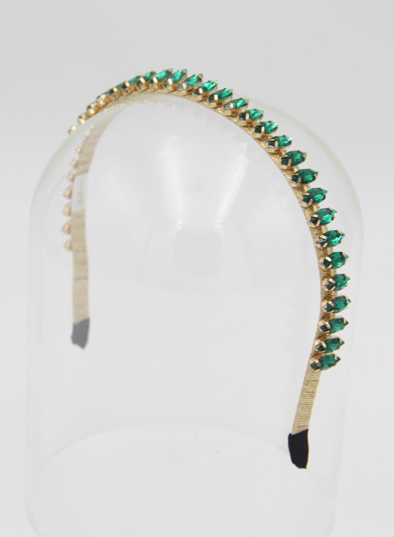 دىدانيالا طوق رأس إيمي للبنات بحجر الزمرد الأخضر - Image 3