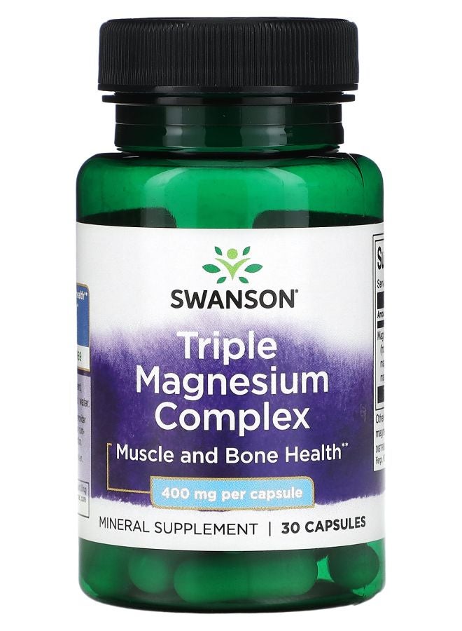 SWANSON Triple Magnesium Complex 400 mg 30 Capsules