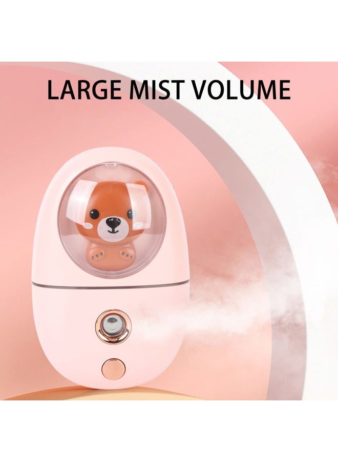 TOPINCN Facial Mist Sprayer, Cute Animal Mini Face Steamer Portable Facial Mist Sprayer Facial Steamer for Travelling 35ml 500mah () - Image 2