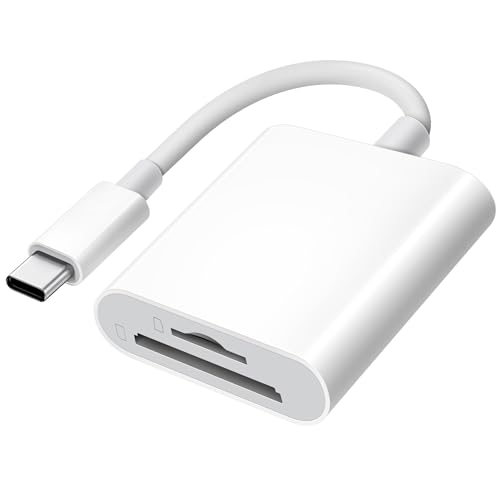 xdgeLoad USB C SD Card Reader for iPhone 15 16/iPad/MacBook/Mac, xdgeLoad USB-C Type C SD Reader Supports SD and MicroSD Memory Card Adapter, Trail Camera Viewer Plug and Play - 2 Slots - Image 1