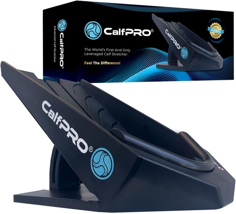 CALFPRO ® Deepest Calf Stretcher for Plantar Fasciitis Relief. Deep Heel Lock Stretch Device for Tight Calves, Achilles, Hamstrings, & Foot Pain. Portable Mobility Tool for Athletes & Everyday Use - Image 1