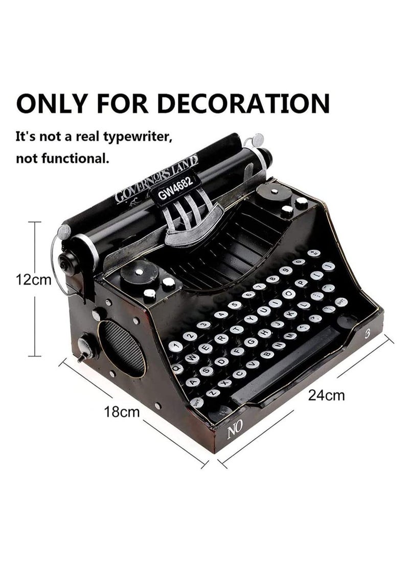KASTWAVE - Typewriter Model, Vintage Classic Decoration Antique Typewriter for Home/Office/Study Room Desk, Unable to Type Words, Shoot Movie Props, Black - Image 1
