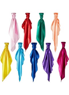 Geyoga 9 Pcs Fabric Play Scarves Rainbow Play Silks Square Dance Scarves Creative Pretend Juggling Dress Magic Tricks Performance Props Accessories 35 X 35 Inch 9 Colors For Ages 14+  - Image 1