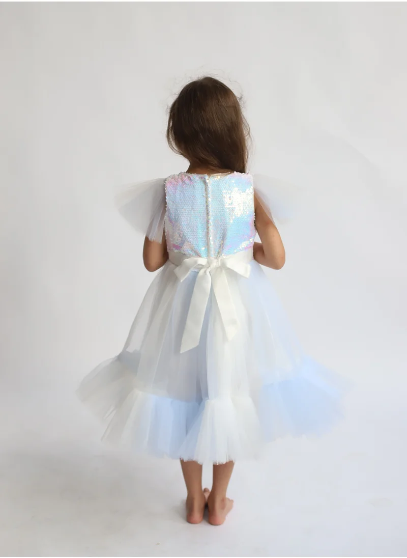 دىدانيالا Self Shine Dress White with Headband