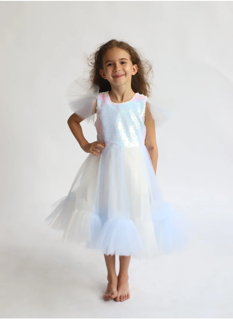 دىدانيالا Self Shine Dress White with Headband