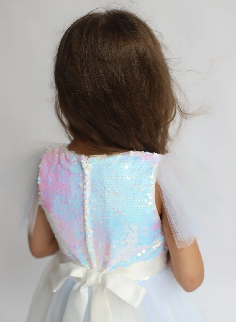D'Daniela Sequin Bodice Tulle Dress