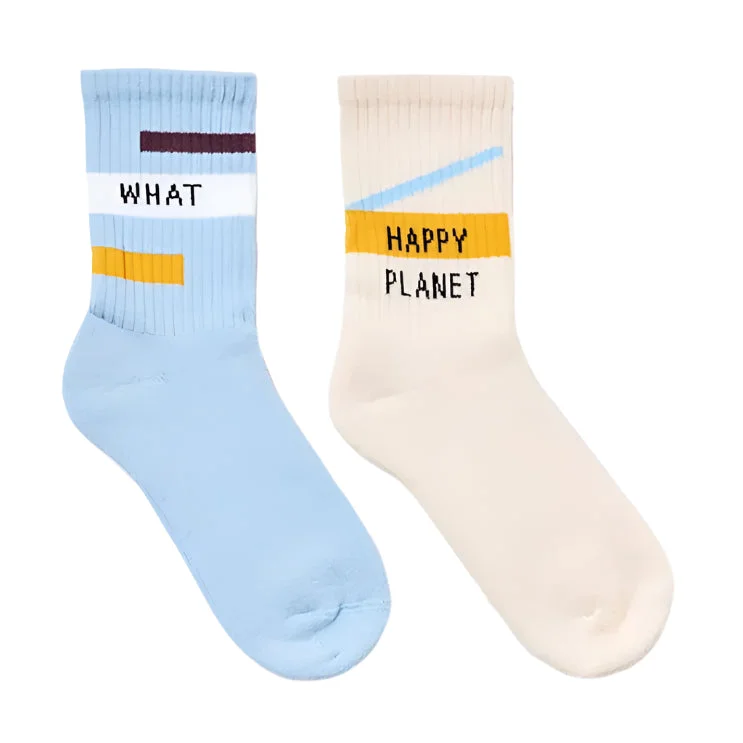Katia&Bony Motto Crew Socks - Blue