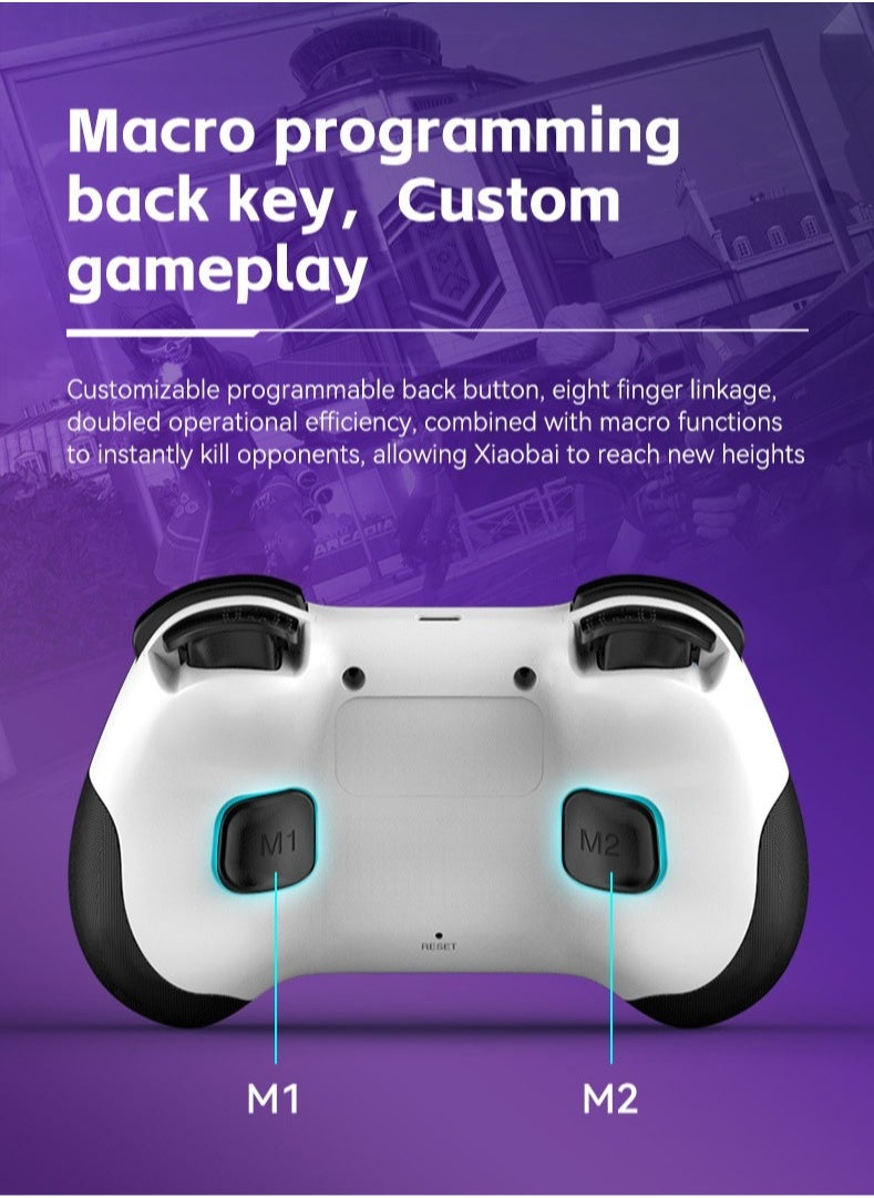 Beauenty Mobile Gaming Controller for iPad/iPhone/Tablet, Cloud Controller Remote Joystick for iOS/Android, Wireless Switch Controller with Macro ons/Hall-Rocker/Hall-Trigger/Dual Vibration (Starry White)  - Image 5