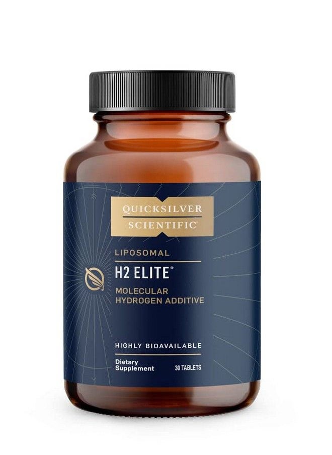 Quicksilver Scientific - H2 Elite Molecular Hydrogen For Energy + Metabolism Support Water Tablets Perfect For Open Containers Magnesium Malate Drink Additive (30 Molecular Hydrogen Tablets) - Image 1