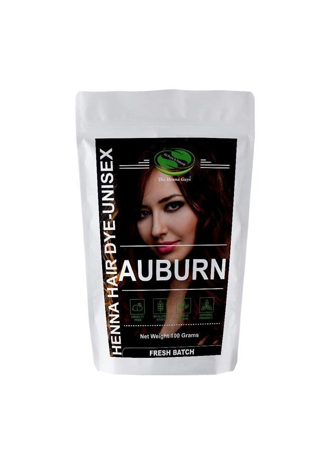The Henna Guys - 1 Pack Of Auburn Henna Hair & Beard Color/Dye 100 Grams - Natural Hair Color, Plant-based Hair Dye - The Henna Guys - Image 1