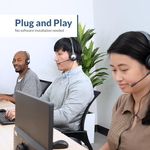 Cyber Acoustics Stereo Headset (AC-204), 3.5mm Stereo & Y-Adapter, Home, K12 School Classroom and Education - Image 4