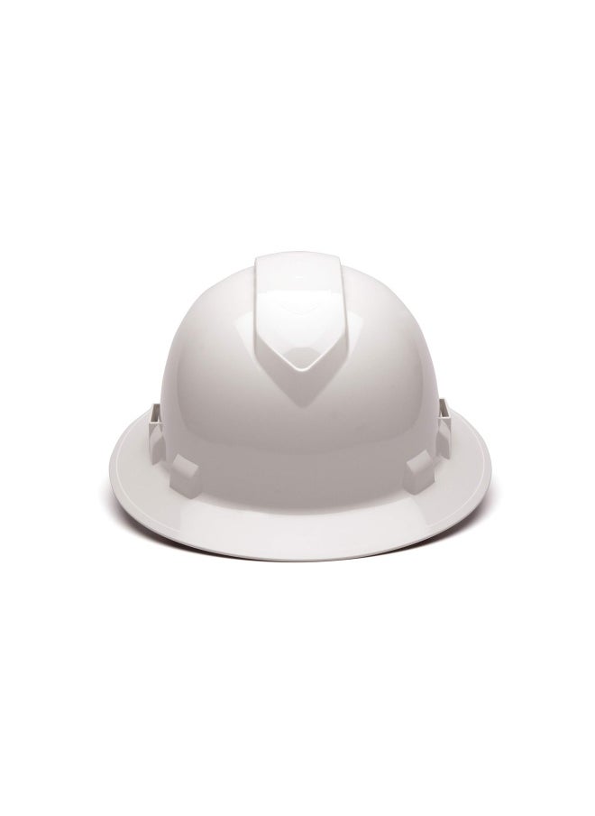 Pyramex Safety PYRAMEX Ridgeline Full Brim Hard Hat Vented 4-Point Ratchet Suspension White  - Image 2