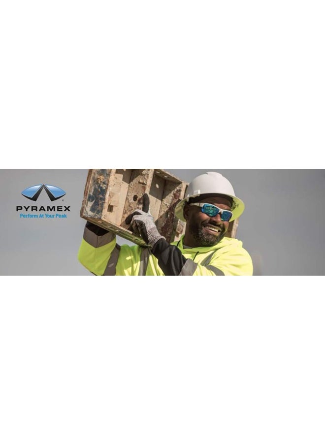 Pyramex Safety PYRAMEX Ridgeline Full Brim Hard Hat Vented 4-Point Ratchet Suspension White  - Image 5