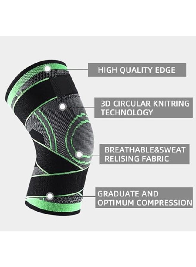 Knee Support Brace for Men & Women – 3D Weaving Compression Knee Pad with Adjustable Strap for Arthritis, Joint Pain Relief, Tendonitis & Sports Recovery – Breathable Elastic Knee Sleeve for Running, Walking, Gym & Daily Support - Image 2